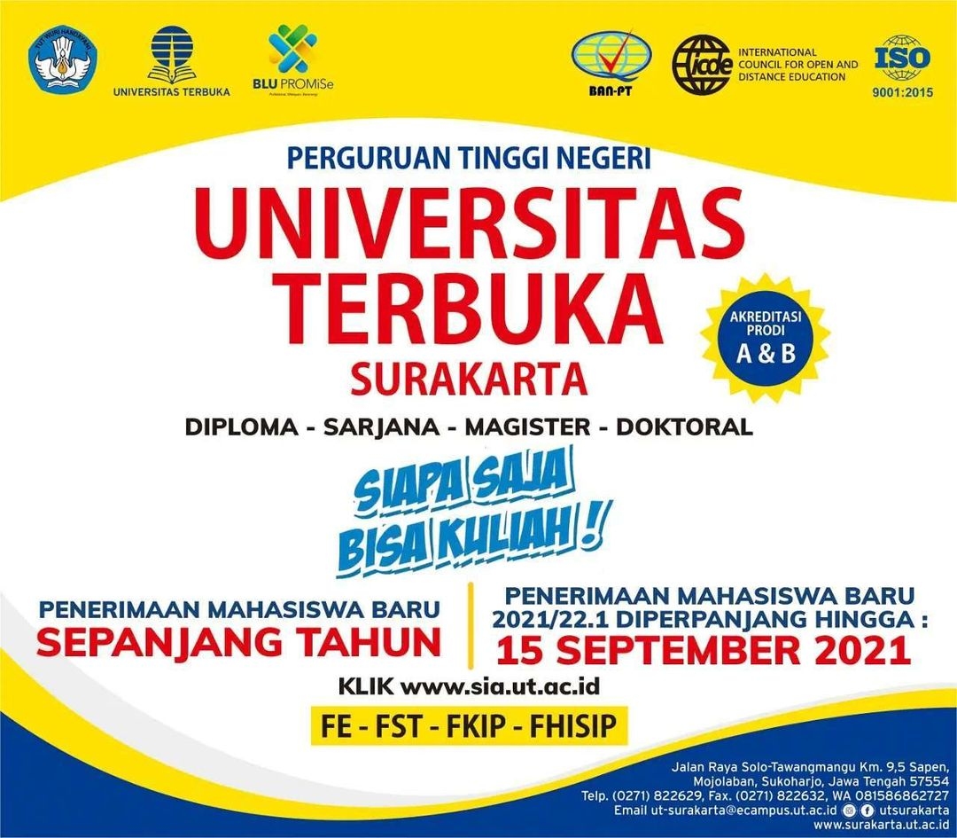 Daftar Universitas Terbuka Homecare24