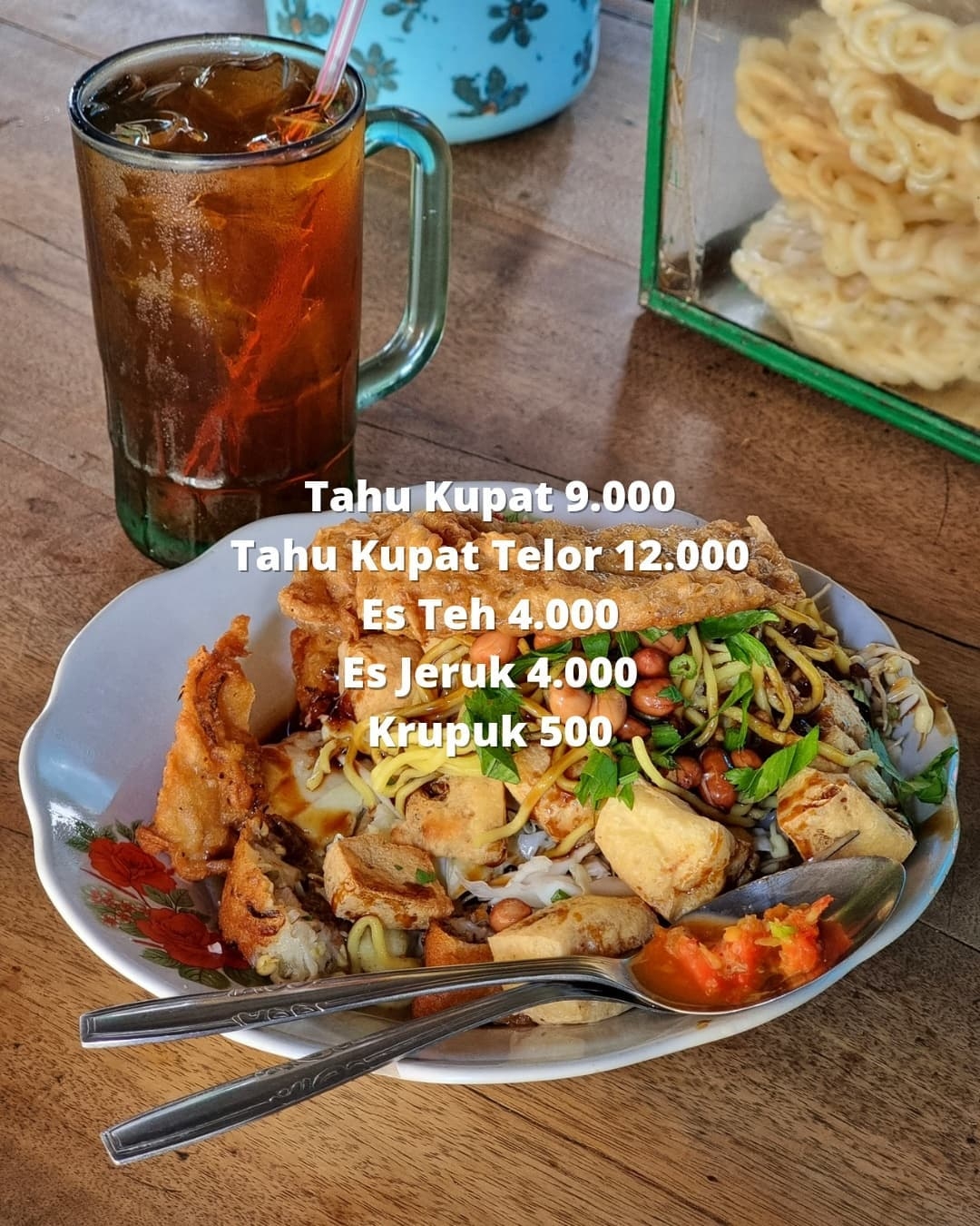 Daftar Harga Menu Tahu Kupat Sido Mampir Pak Man Update Solo Info