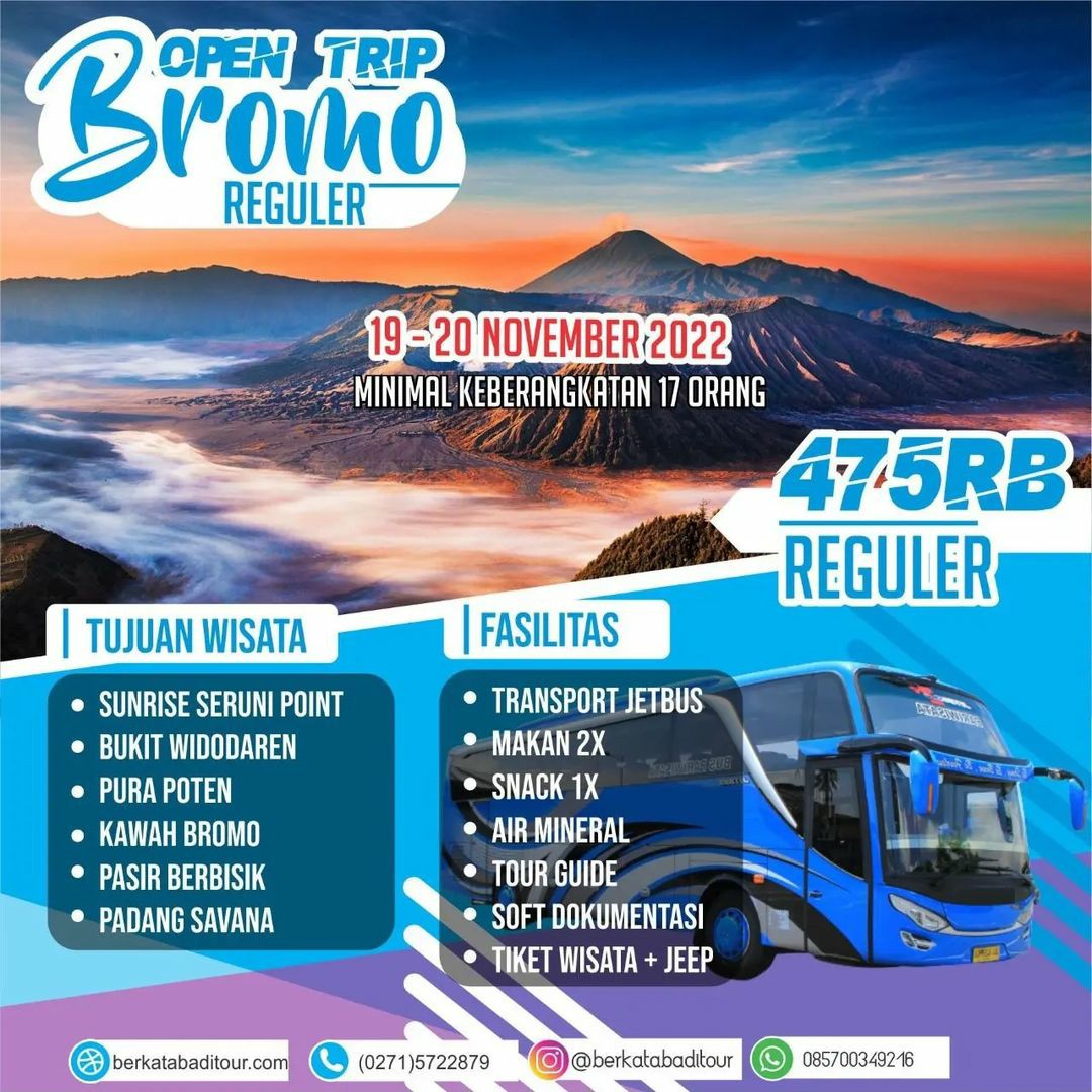 open trip bromo dari jakarta 2022