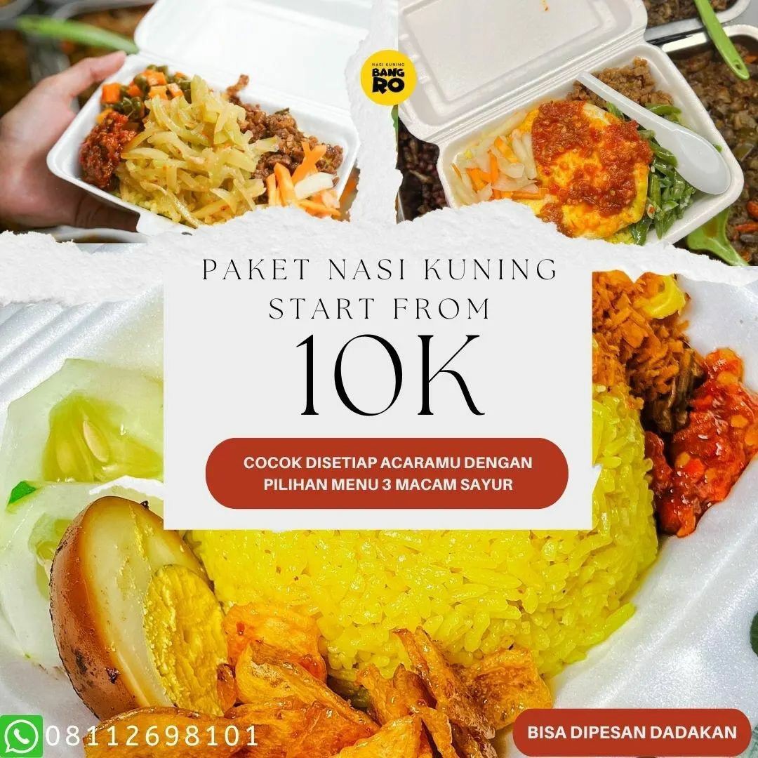 Paket Nasi Kuning 3 Lauk Sayur Mulai 10 Ribu Di Solo Update Solo Info