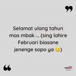 Selamat Ulang Tahun Mas Mbak Yang Lahir Februari