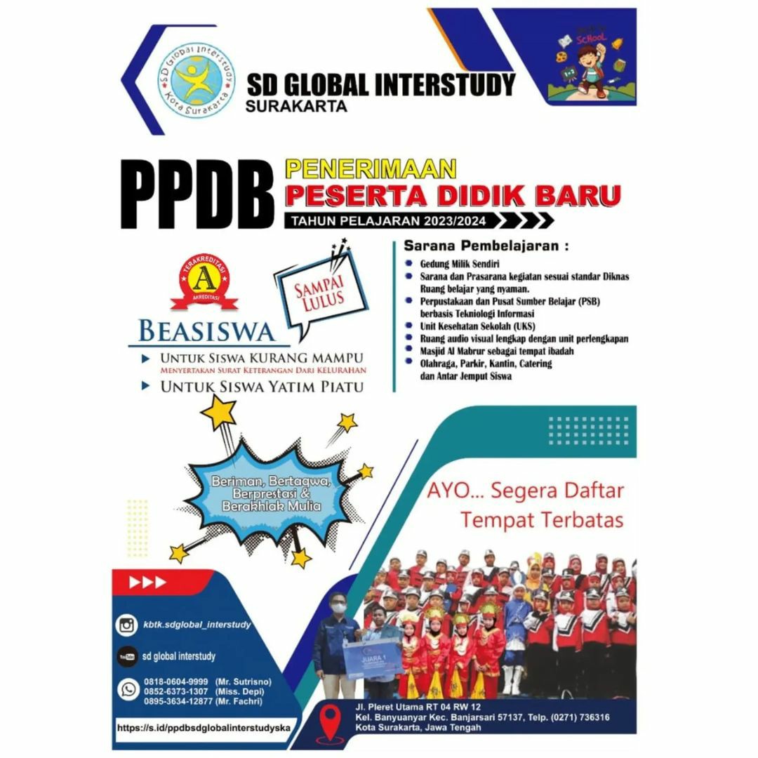 Pendaftaran Sekolah SD Global Interstudy di Solo