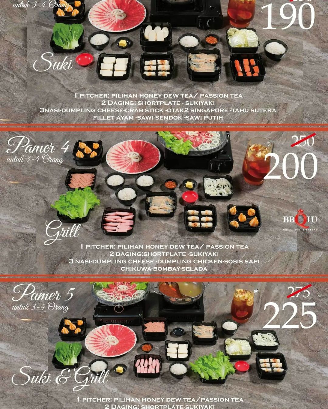 Harga Paket Bukber 2023 BBQIU Grill Solo