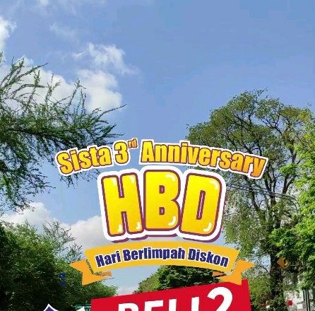 Promo Belanja Sista Anniversary yang ke 3 di Solo