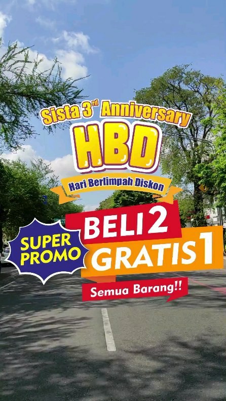 Promo Belanja Sista Anniversary yang ke 3 di Solo