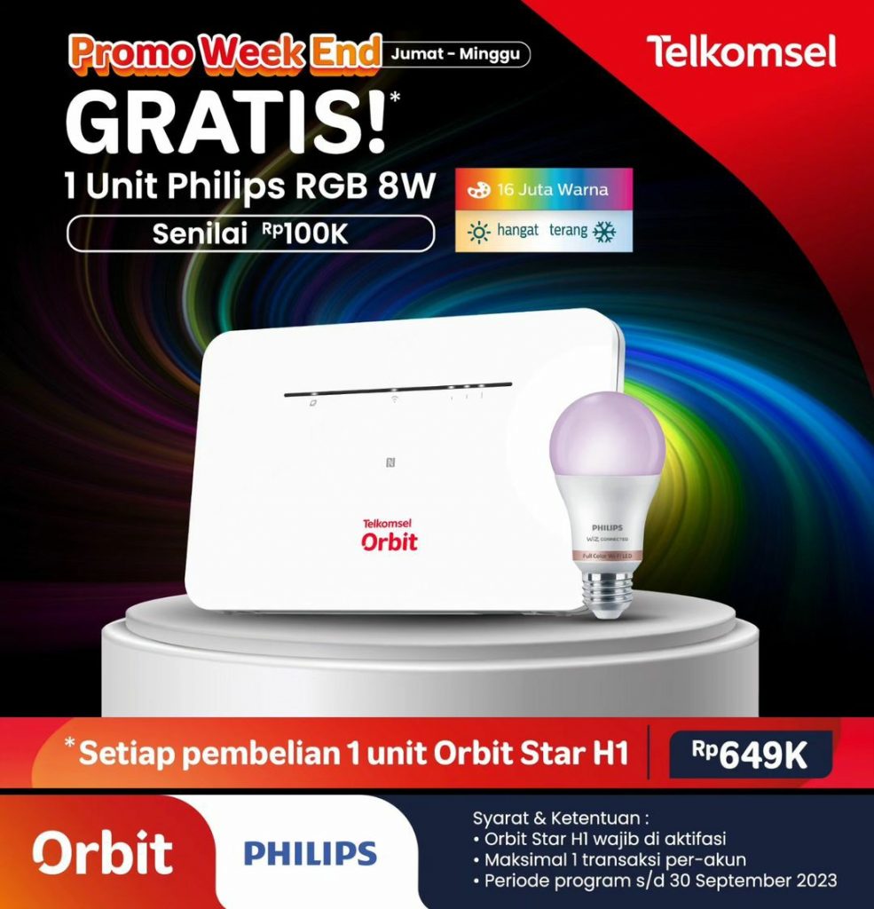 Belanja Telkomsel Orbit Gratis Lampu Philips di Solo