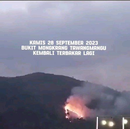 Bukit Mongkrang Kembali Terbakar 28 September 2023
