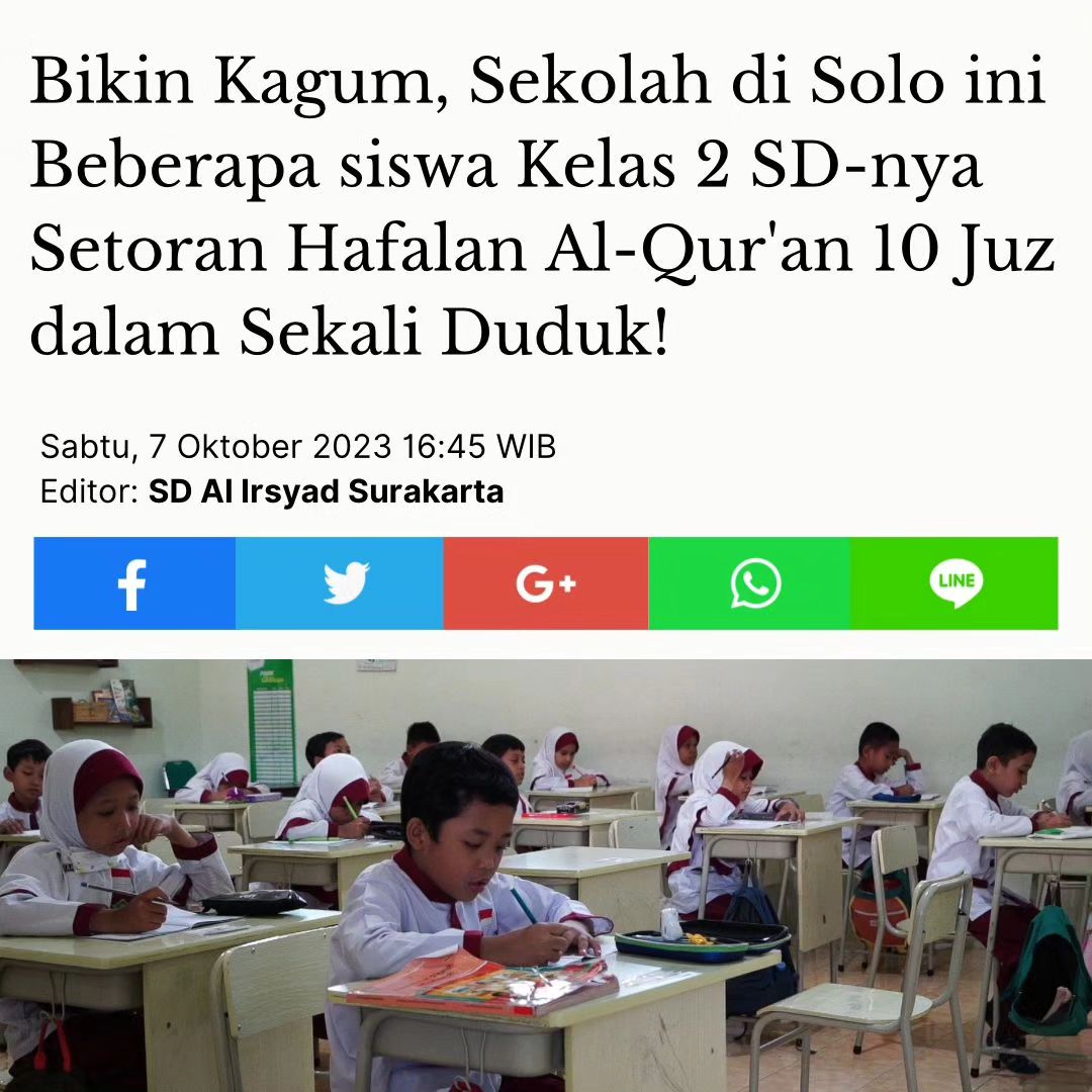 Kagum Setoran Hafalan Al Quran SD Al Irsyad Solo