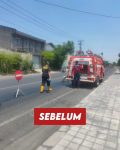 Pembersihan Tumpahan Oli di Jalan Adi Sumarmo