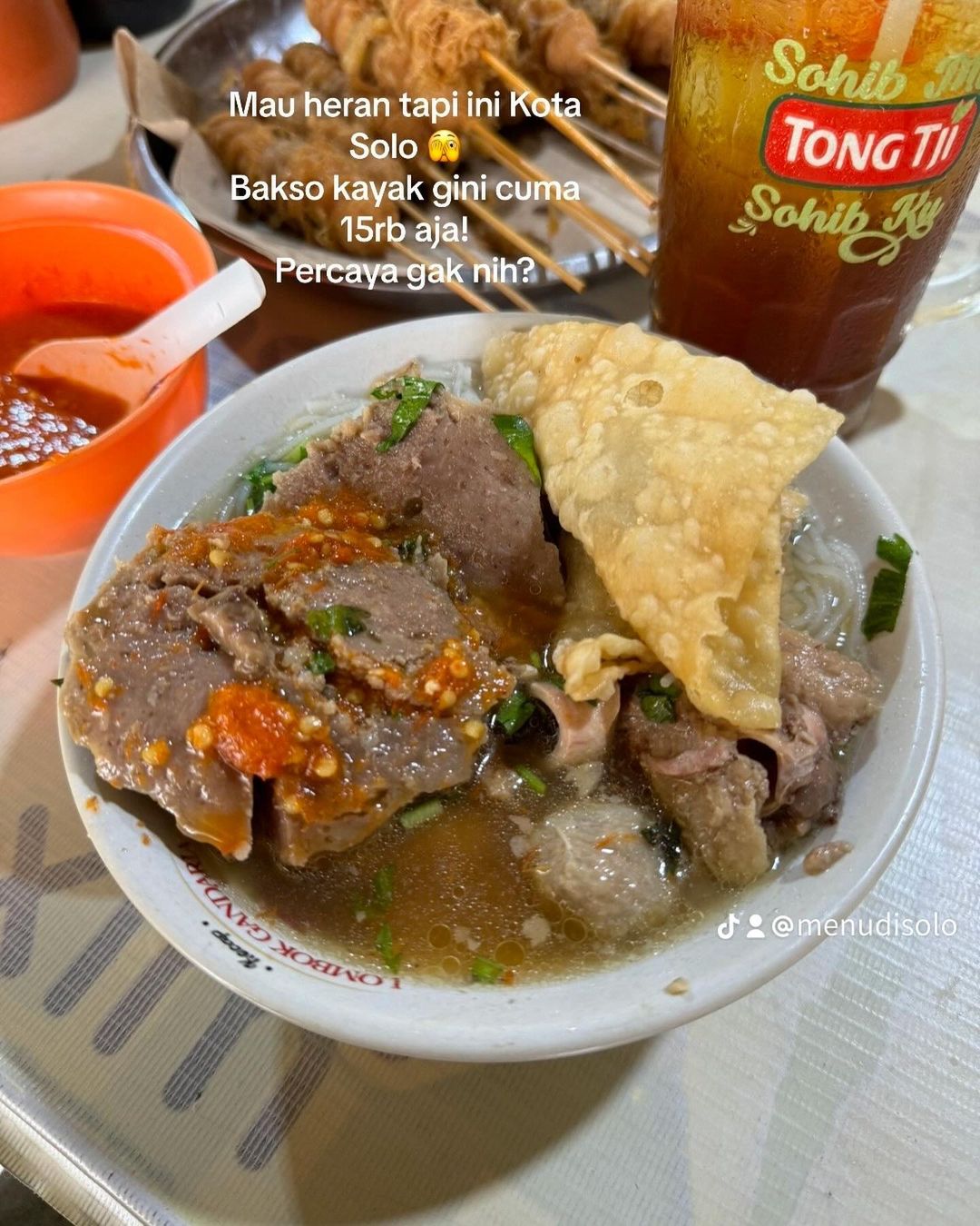 Daftar Harga Menu Bakso Mentari Mangkubumen Solo Update Solo Info