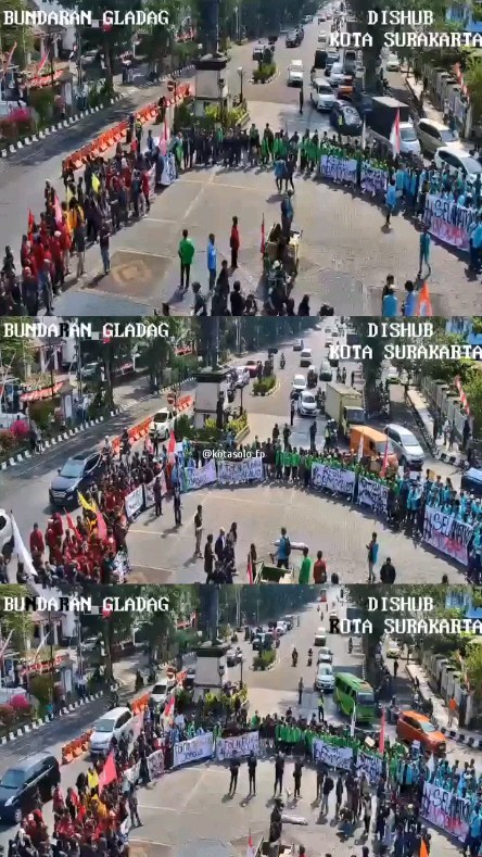 Ada Demo di Seputaran Gladag Kota Solo 22 Agustus 2024