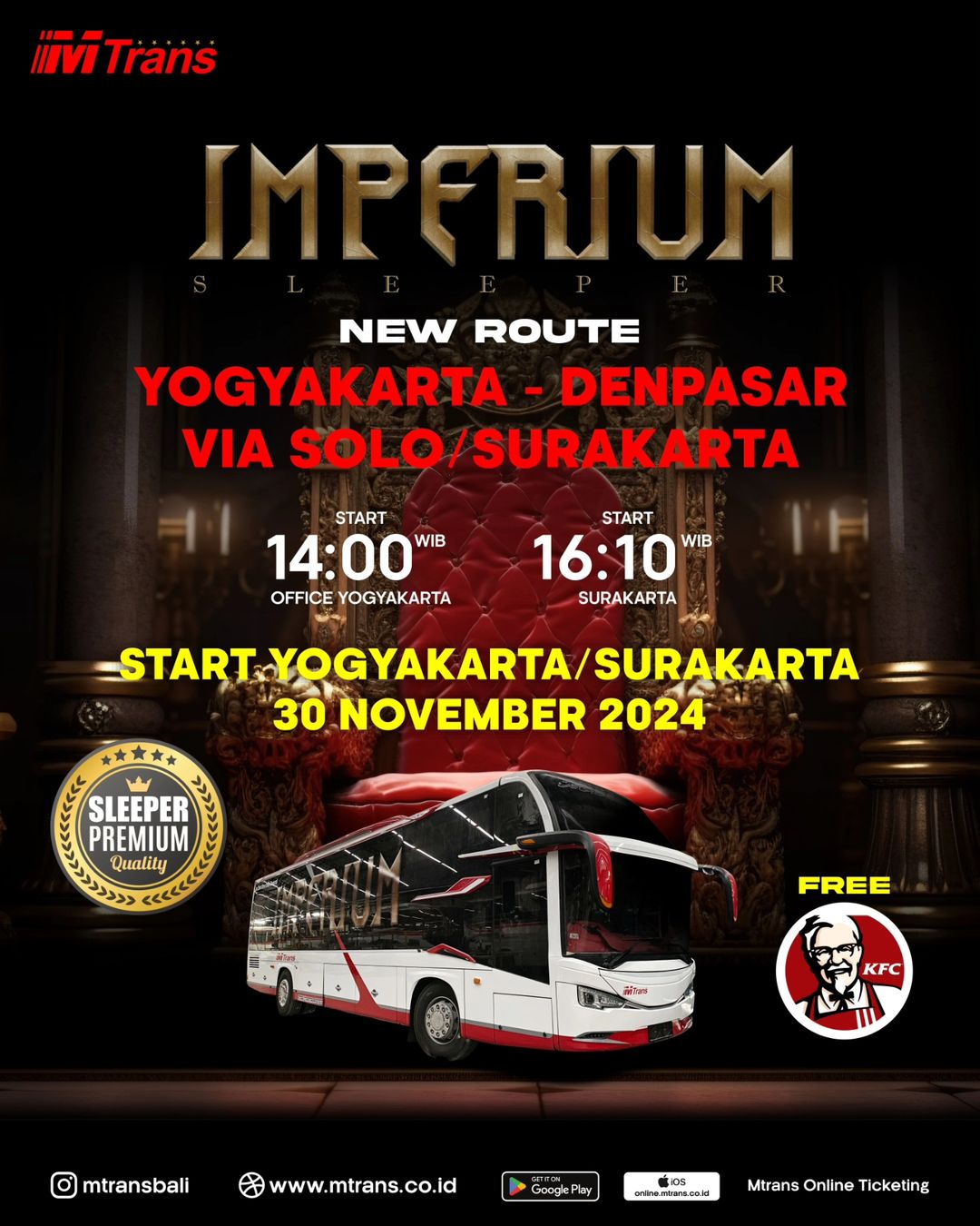 Rute Baru Sleeper Bus Yogyakarta Denpasar Via Solo