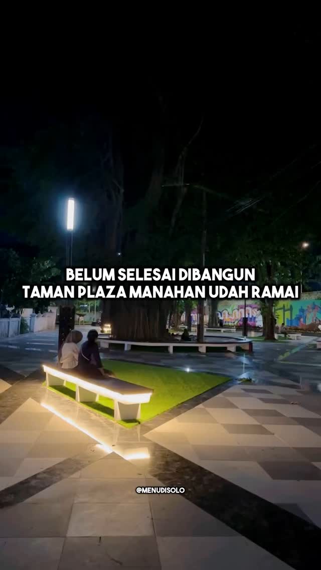 Belum Selesai Dibangun Taman Plaza GOR Manahan Sudah Ramai