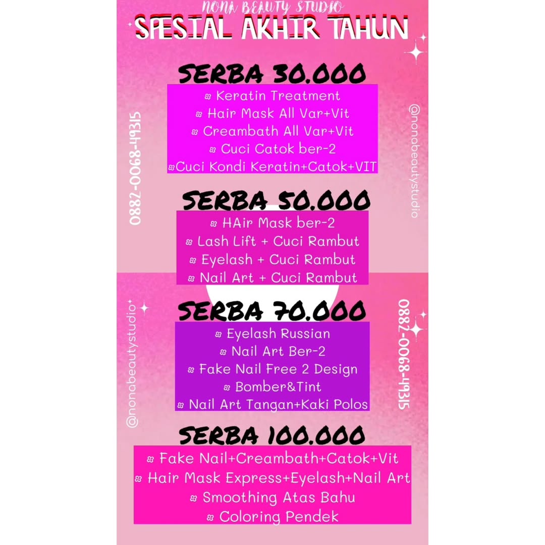 Promo Akhir Tahun 2024 Nona Beauty Studio di Solo