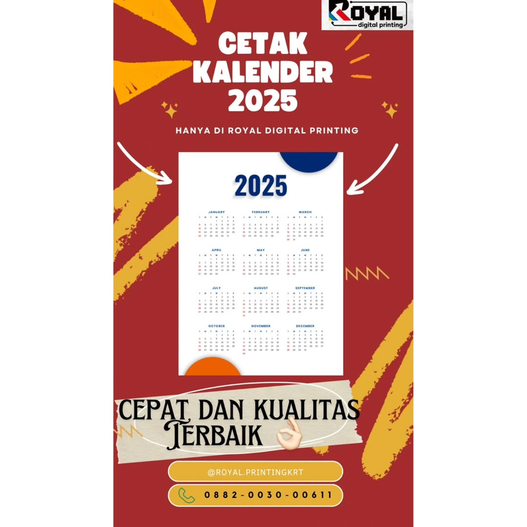 Promo Akhir Tahun 2024 Promo Cetak Kalender 2025 di Solo