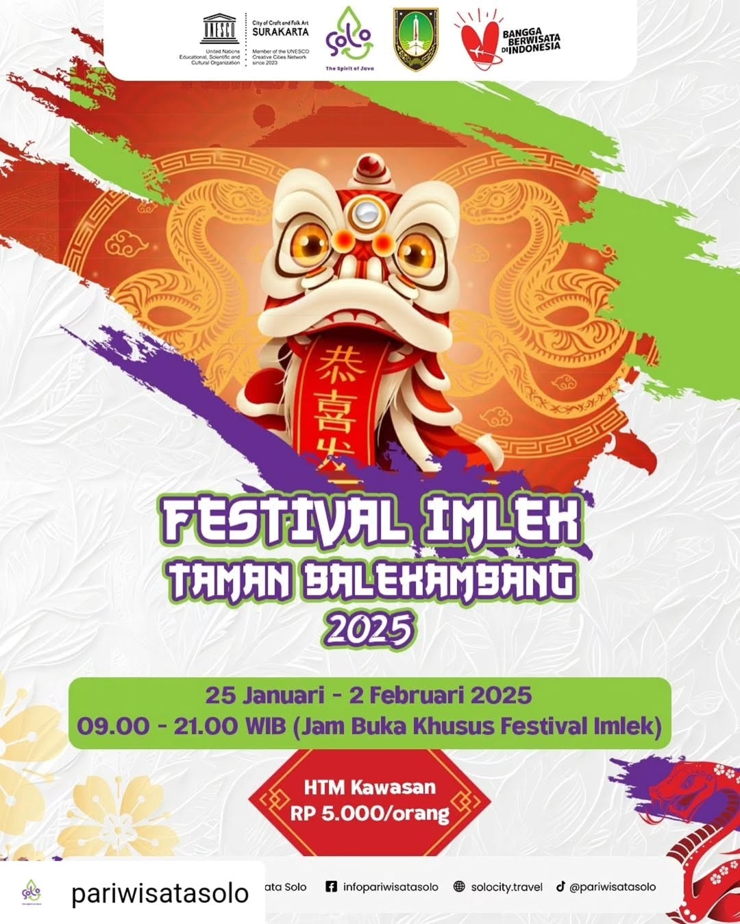 Event Festival Imlek Taman Balekambang 2025