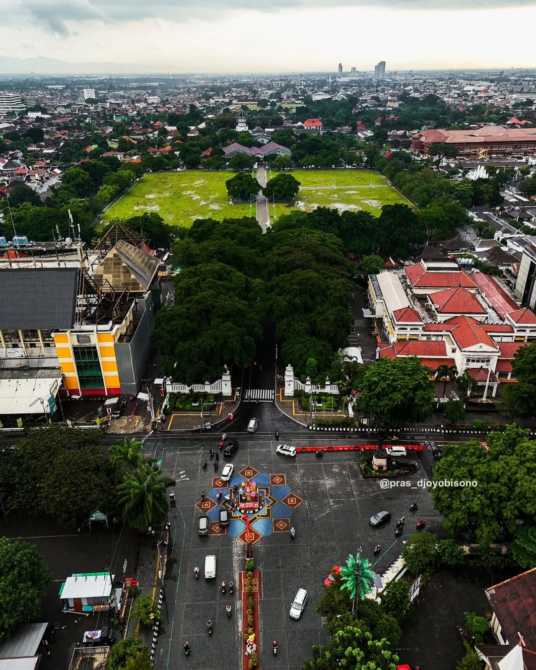 Foto Drone Gladak Alun Alun Utara Keraton Solo Desember 2024