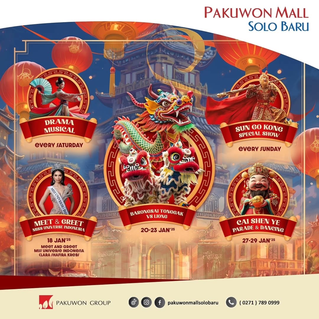 Jadwal Barongsai di Pakuwon Mall Solo Baru 2025