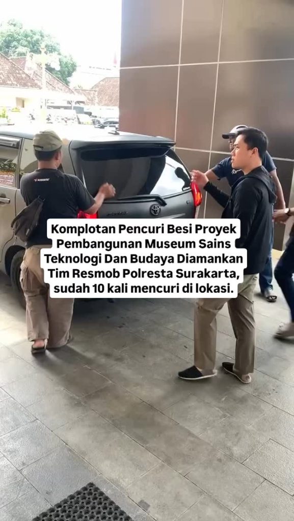 Komplotan Pencuri Besi Proyek Museum Di Solo Diamankan