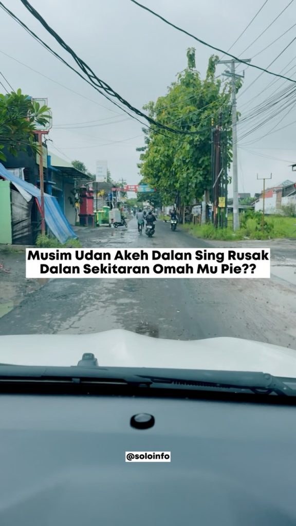 Musim Hujan Banyak Jalan Rusak di Solo Contohnya Colomadu