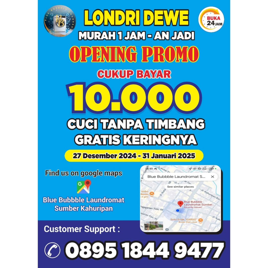 Promo Jasa Laundry 24 Jam di Kahuripan Solo