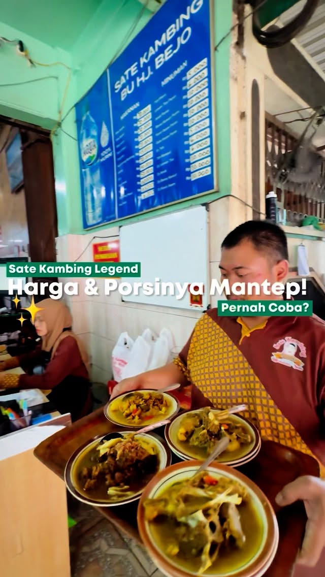 Cobain Kuliner Sate Kambing Bu Hj Bejo Lojiwetan Kota Solo