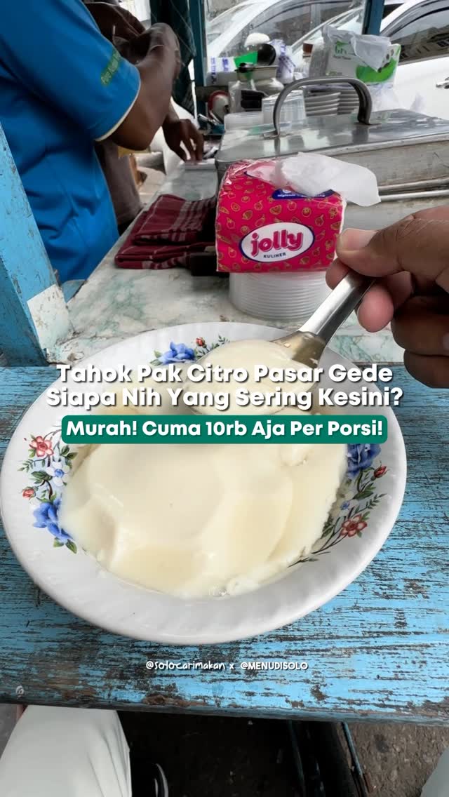 Daftar Harga Menu Tahok Pak Citro Pasar Gede Kota Solo