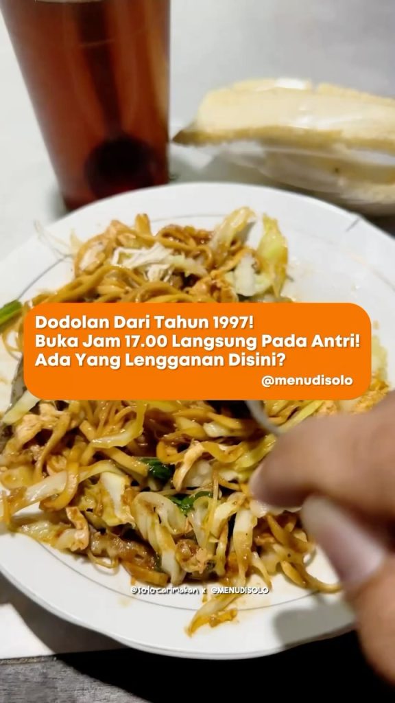 Daftar Harga Menu Warung Bakmi Mbah Kirun Kota Solo