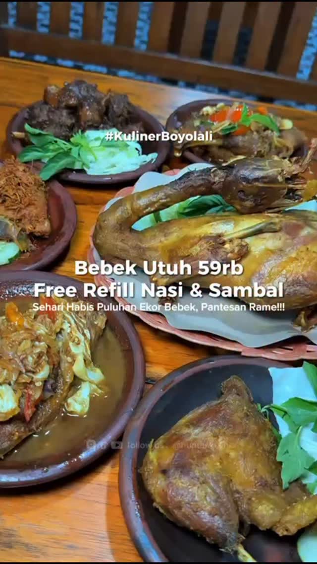 Cobain Bebek Goreng Gratis Tambah Nasi Dan Sambal di Solo