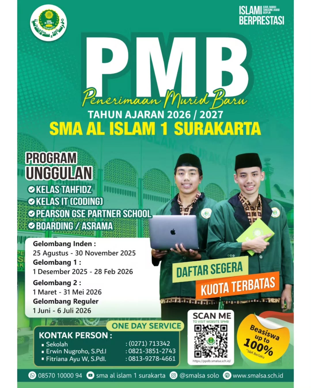 Daftar Sekolah SMA Al Islam 1 Solo Sampai 31 November 2025