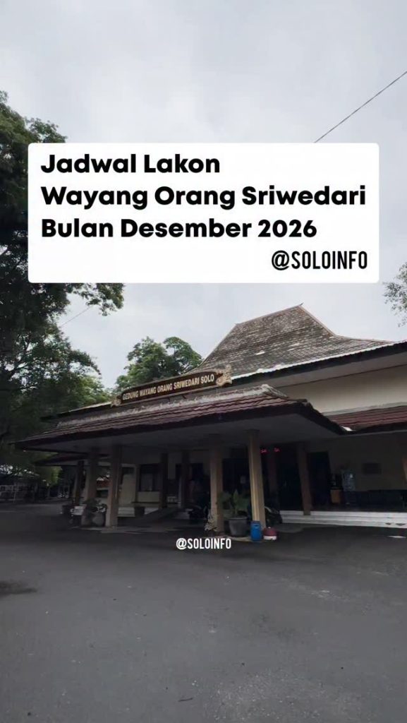 Jadwal Lakon Wayang Orang Sriwedari Solo Desember 2025