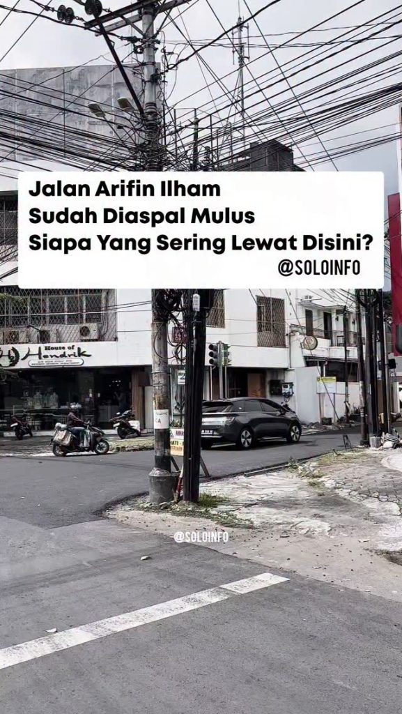 Jalan Arifin Kota Solo Sekarang Aspal Mulus