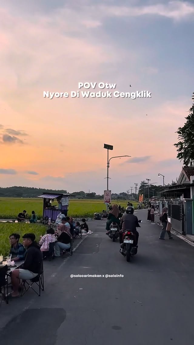 Suasana Perjalanan Sore Di Waduk Cengklik Boyolali