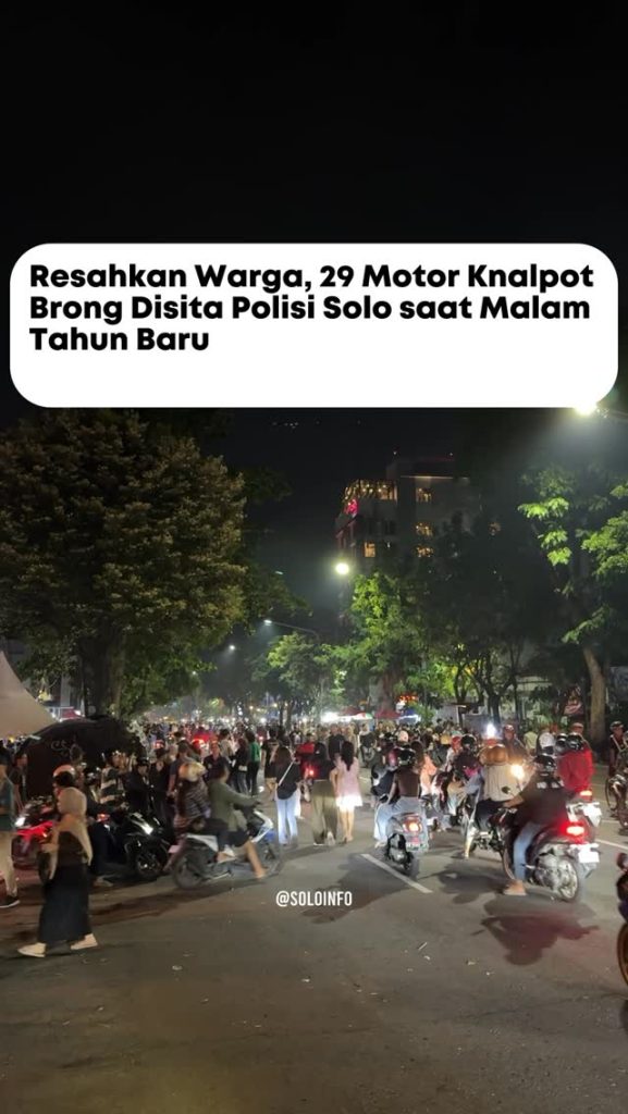 Bikin Resah Warga Motor Knalpot Brong Disita Polisi Solo