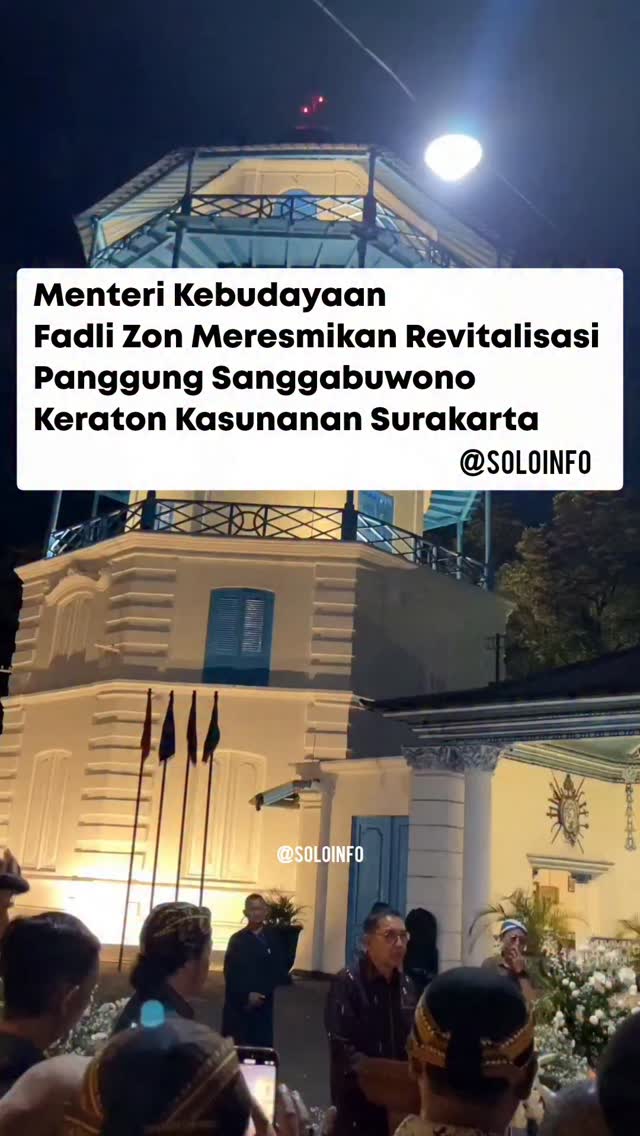 Fadli Zon Meresmikan Revitalisasi Panggung Sanggabuwono