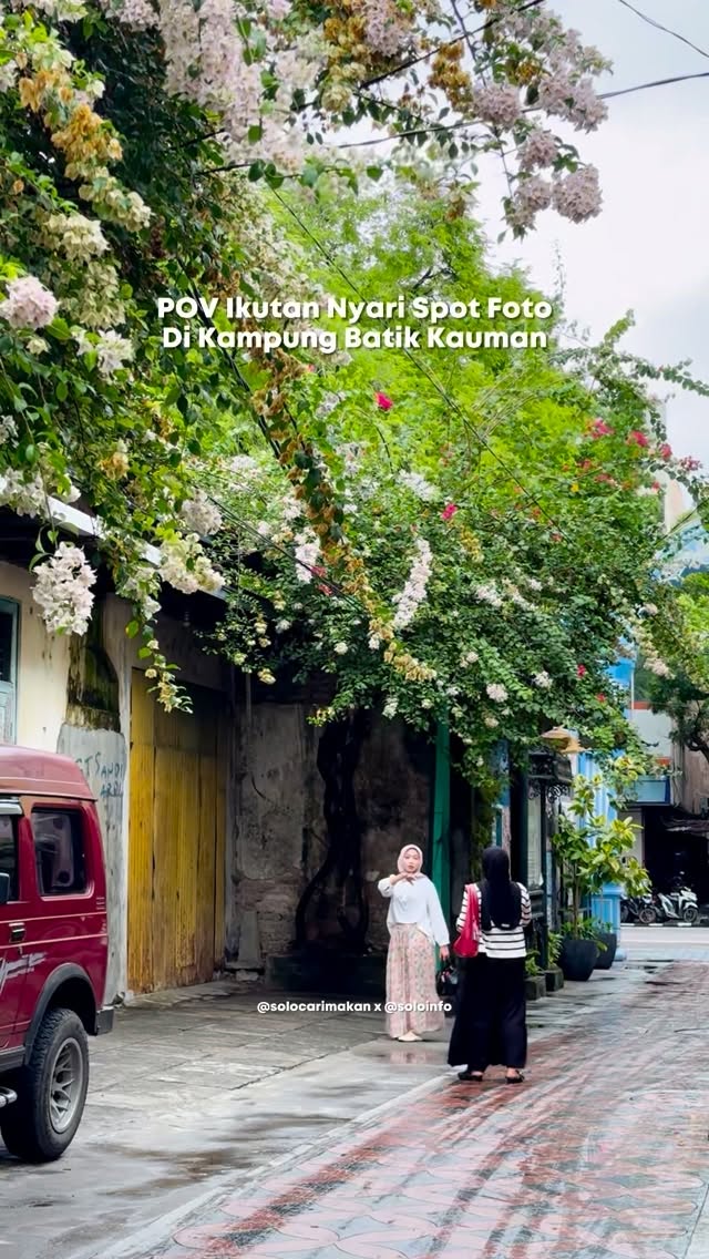Suasana Spot Foto Kampung Batik Kauman Kota Solo