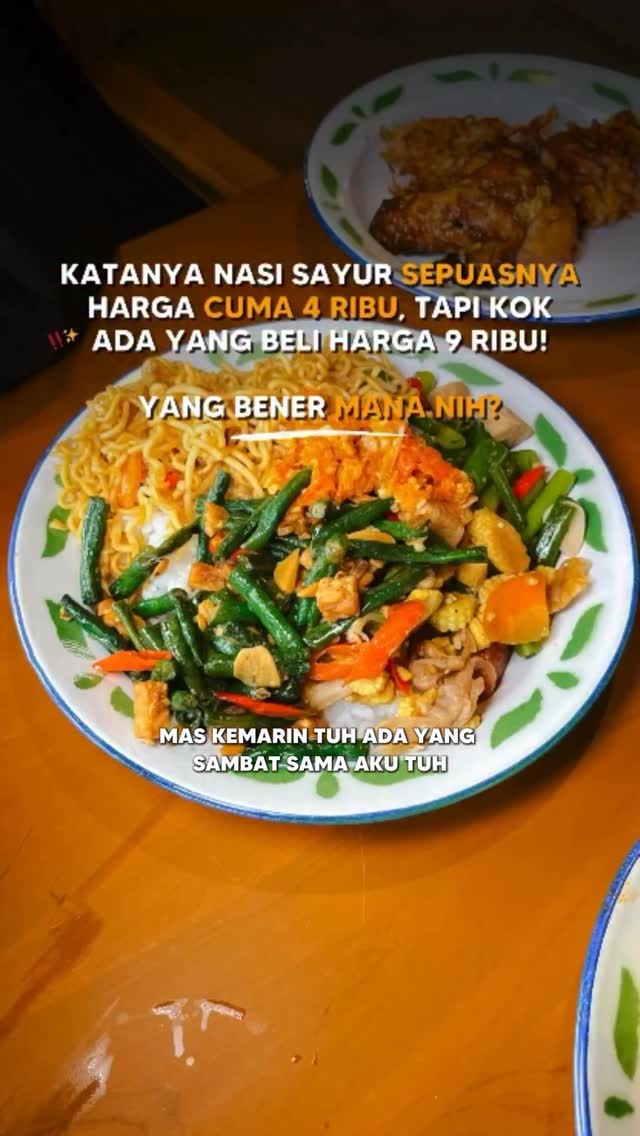 Cobain Kuliner Nasi Sayur Sepuasnya Cuma 4 Ribu di Colomadu