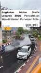 Angkutan Motor Gratis Lebaran 2026 Daftar di Stasiun Purwosari
