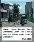 Musim Hujan Banyak Jalan Berlubang di Solo Raya