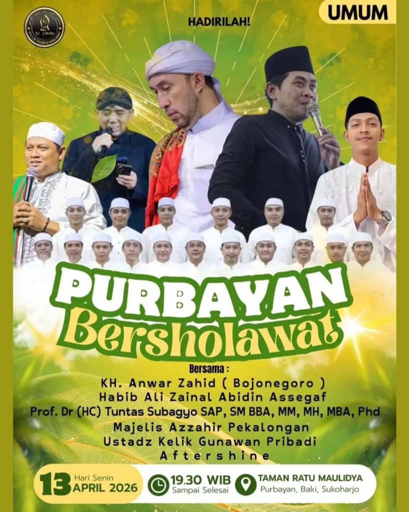 Hadirilah Purbayan Bersholawat Terbuka Untuk Umum 13 April 2026