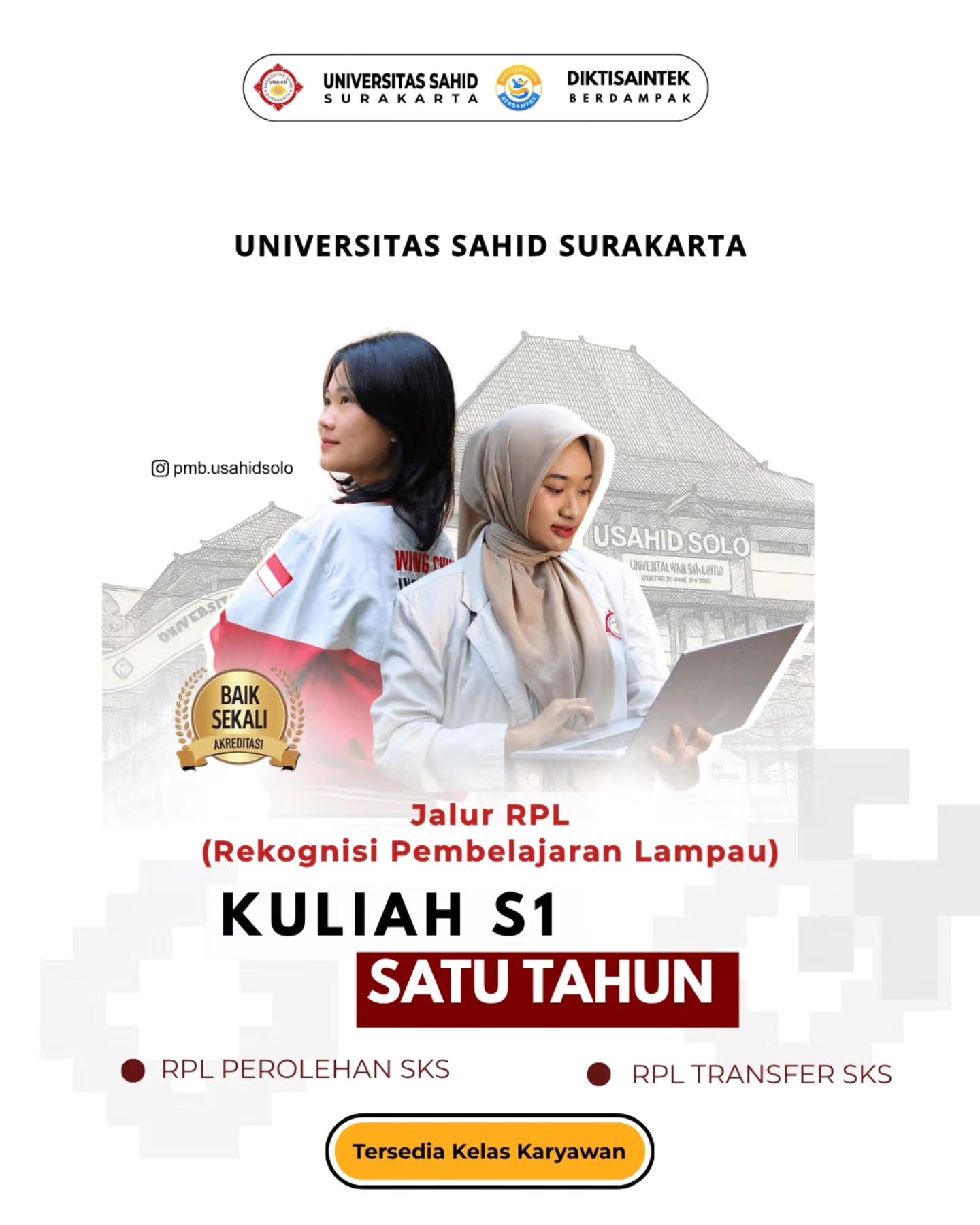 Daftar Kuliah S1 Satu Tahun di Universitas Sahid Kota Solo