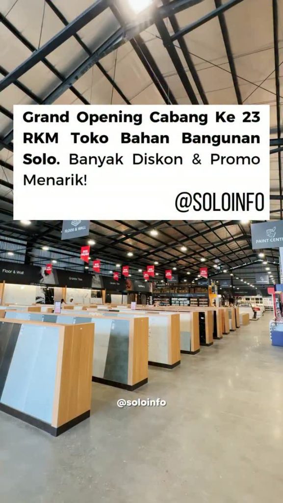 Grand Opening Toko Bahan Bangunan Baru di Solo