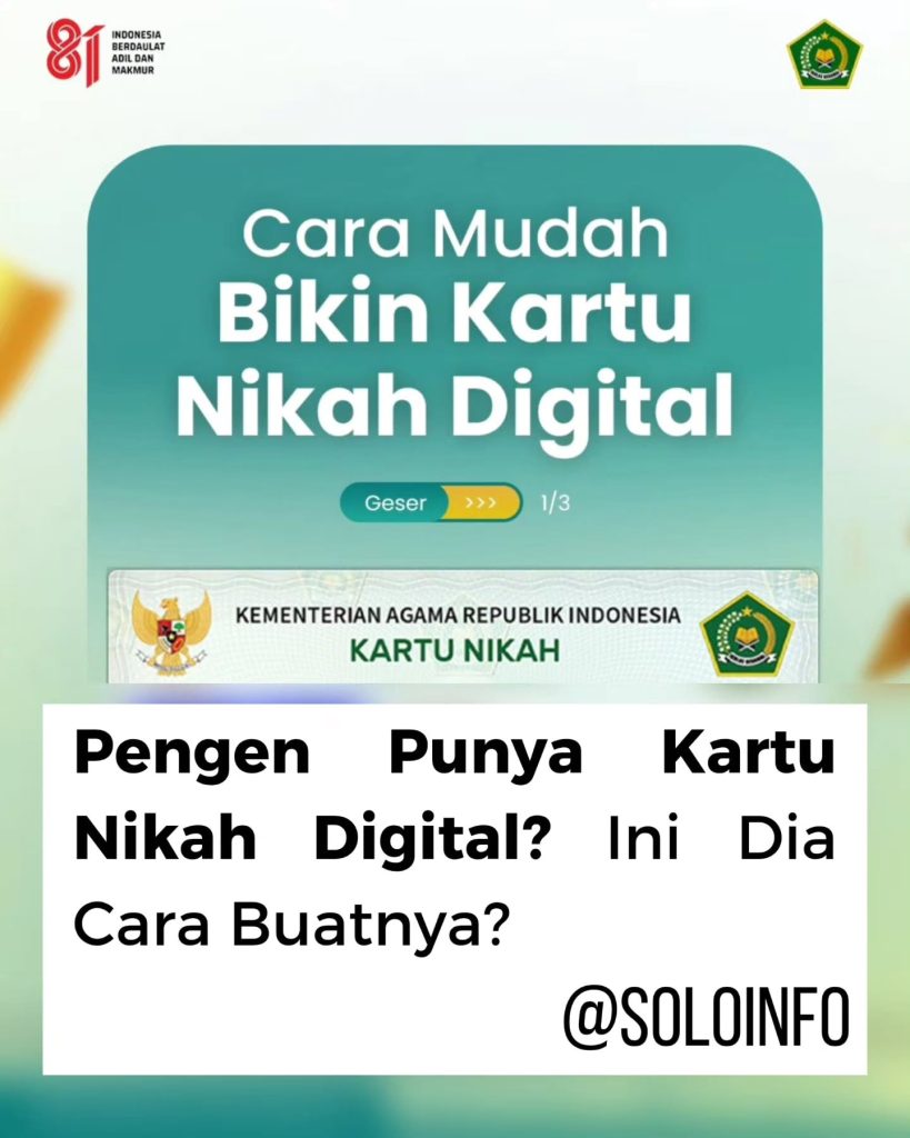 Cara Buat Kartu Nikah Digital di Solo